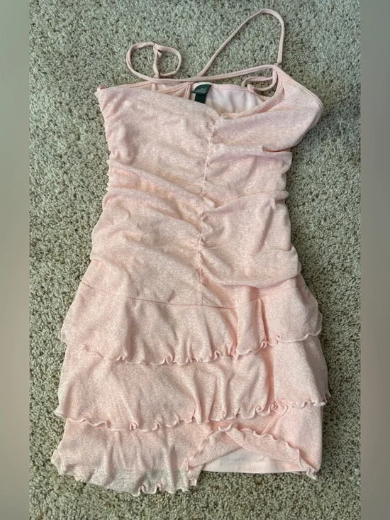 wild fable Light Pink Ruffled Tiered Sundress - Picture 2 of 3